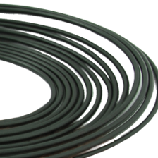 Tuyau acier recouvert PVC noir diam 8 mm  longueur 5 m