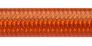 Tuyau de frein teflon tressé inox gainé orange translucide Dash 3