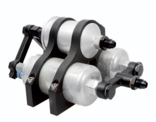 Kit pour montage de  2 pompes Bosch  et 1 filtre Bosch  - Aluminium Noir   -  ATEC